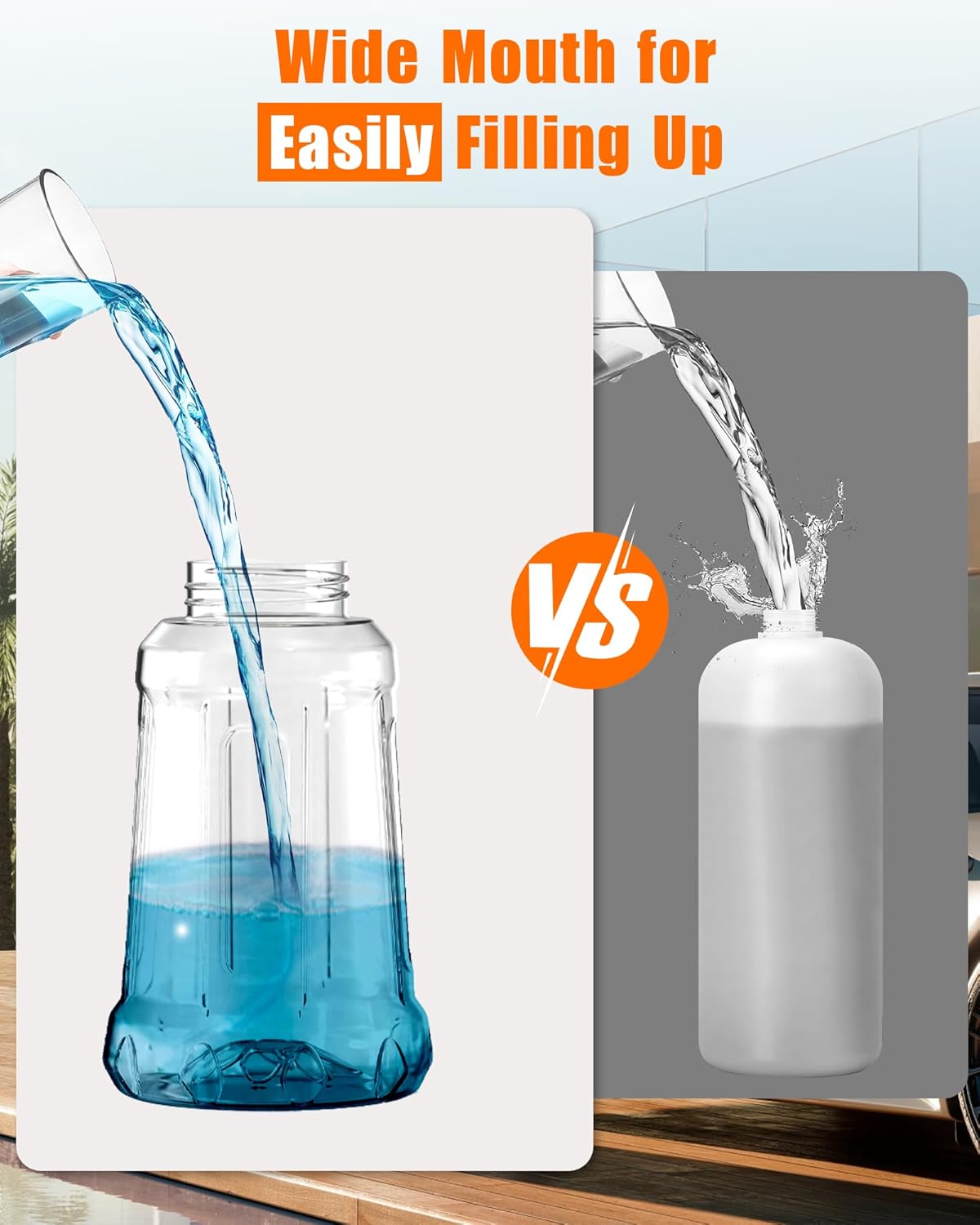 Comparison of wide-mouth bottle filling versus narrow-mouth bottle filling