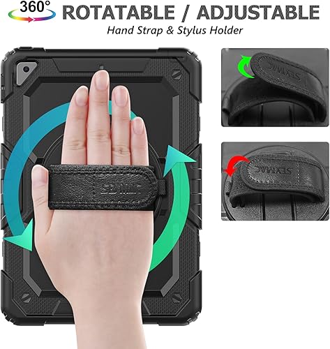 Miniatura 93 de SEYMAC stock Funda para iPad de 9ª, 8ª, 7ª generación de 10.2 pulgadas, a prueba de golpes, con protector de pantalla, portalápices