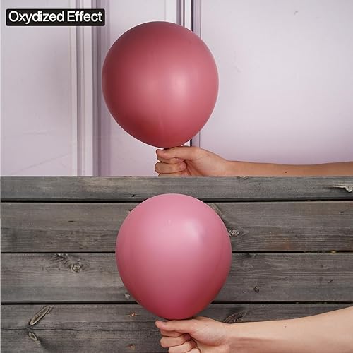 Miniatura 3 de PartyWoo Globos metálicos de color rosa oscuro, 50 globos metálicos rosas de 12 pulgadas, globos rosas metálicos para guirnalda de globos o arco de