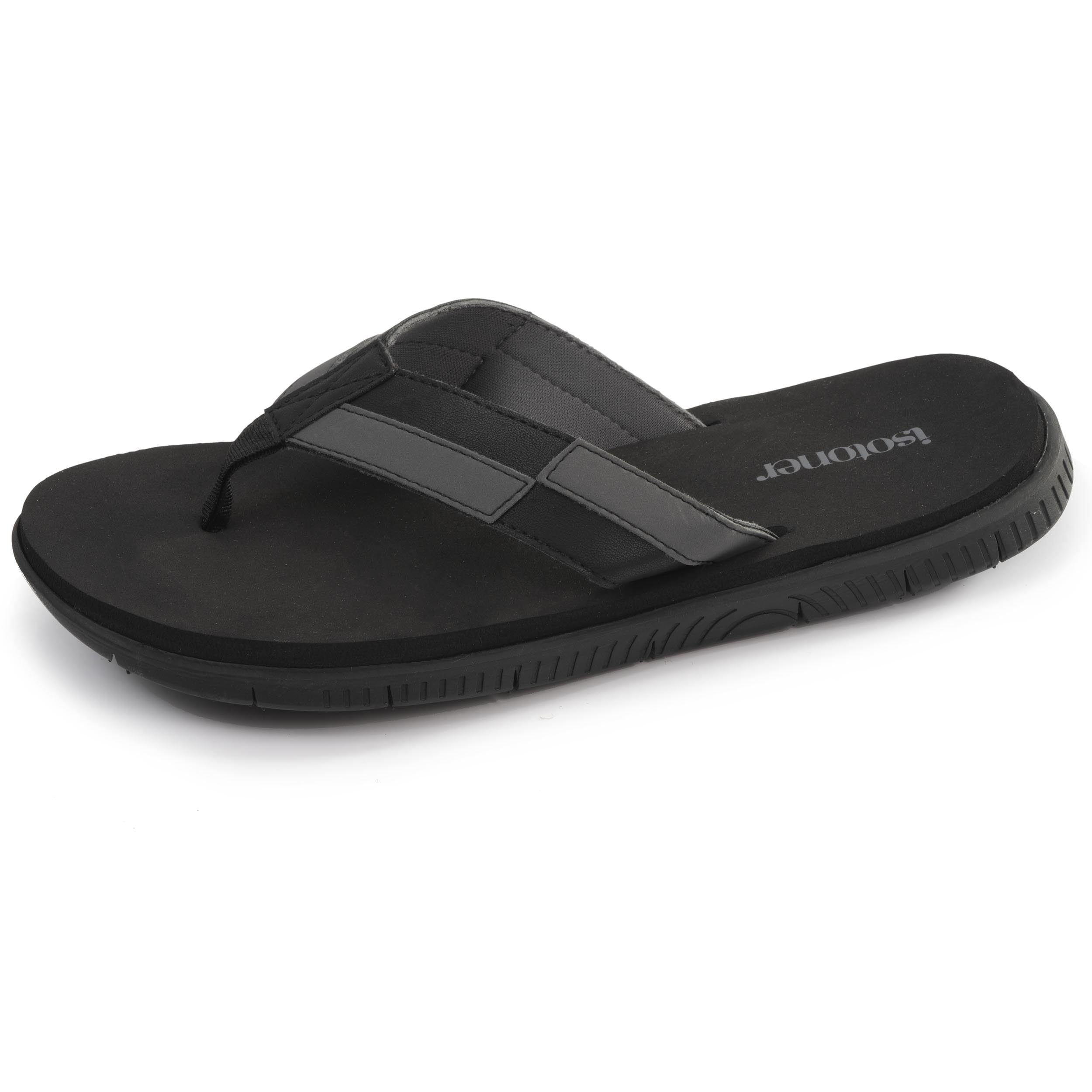 Isotoner Tongs homme très confortables, tiges larges,