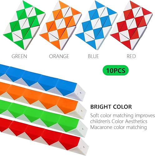 Miniatura 3 de 10 piezas de mini cubo de serpiente para la ansiedad rompecabezas mágico de rompecabezas fiesta de niños regalo pequeño para rellenar bolsas de