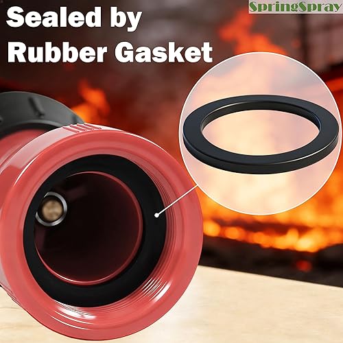 Miniatura 6 de 1-12 "NSTNH Boquilla de manguera de fuego Spray policarbonato Jet Fog Bombero industrial 1.5 "Boquilla 75 gpm Equipo de fuego