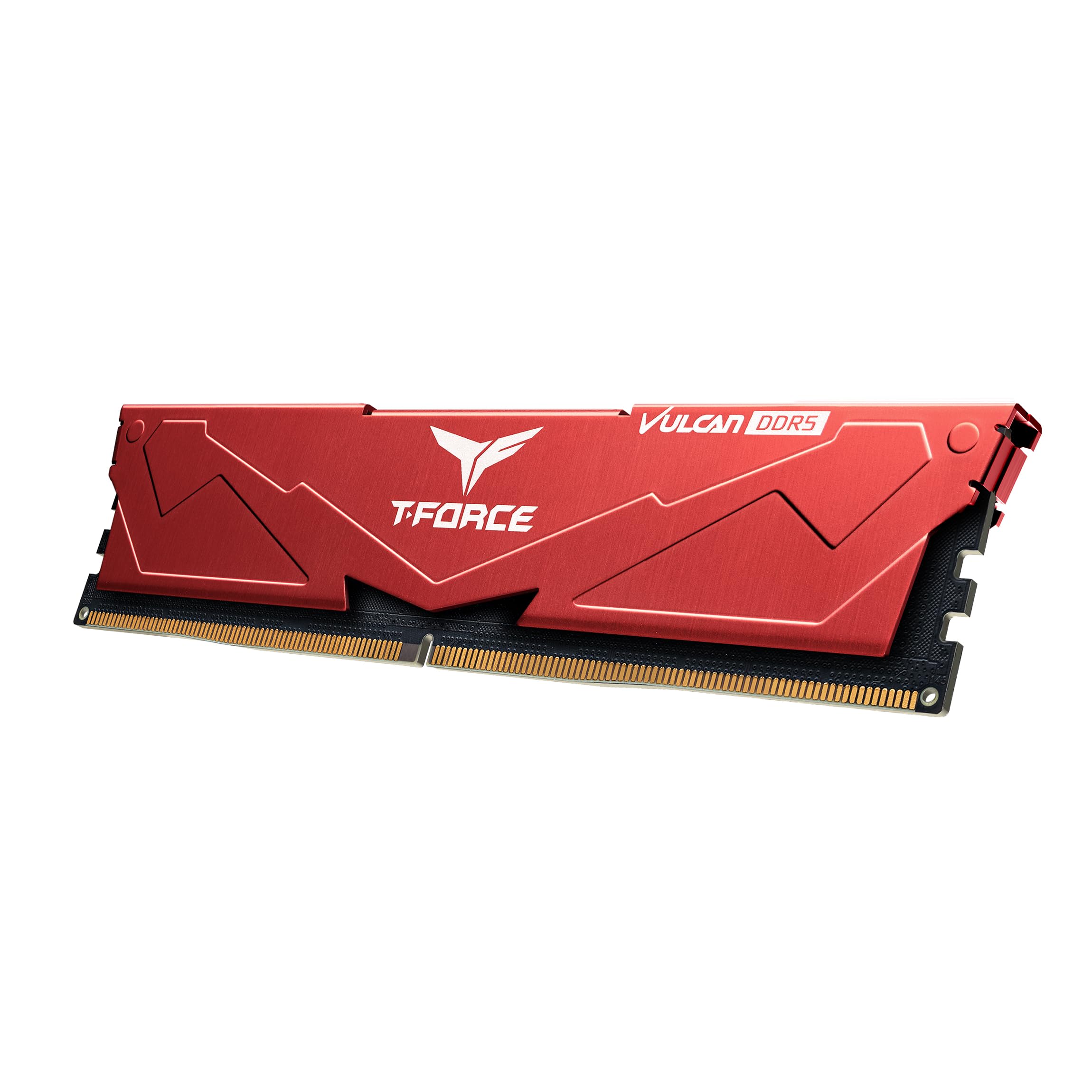 TEAMGROUP T-Force Vulcan DDR5 64GB (2x32GB) 6400MHz (PC5-51200) CL34 Módulo de memoria RAM para chipset 600 serie 700 XMP 3.0 rojo FLRD564G6400HC34EDC01
