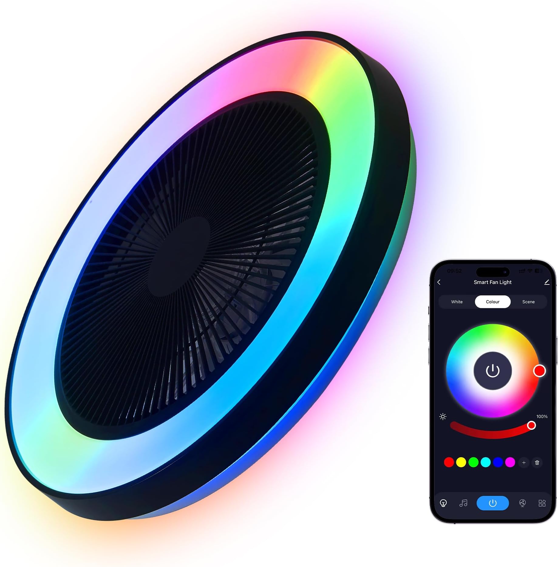 Amazon.com: ASANCU Remote Control Ceiling Fan With Light, 17.71-Inch ...