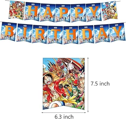 One Piece Birthday Party Supplies Party Set Include Happy Birthday Banner Cake Cupcake Toppers Latex Balloons Spiral Decoration Anime One Piece Theme Birthday Decoration Toys Games Amazon Com One Piece Birthday Party Supplies Party Set Include Happy Birthday Banner Cake Cupcake Toppers Latex Balloons Spiral Decoration Anime One Piece Theme Birthday Decoration Toys Games Amazon Com