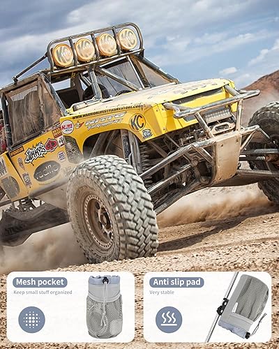 Miniatura 4 de Goottan Portavasos para motocicleta, soporte para bebidas con abrazadera, soporte universal para botella de agua para motocicleta, UTVATV,