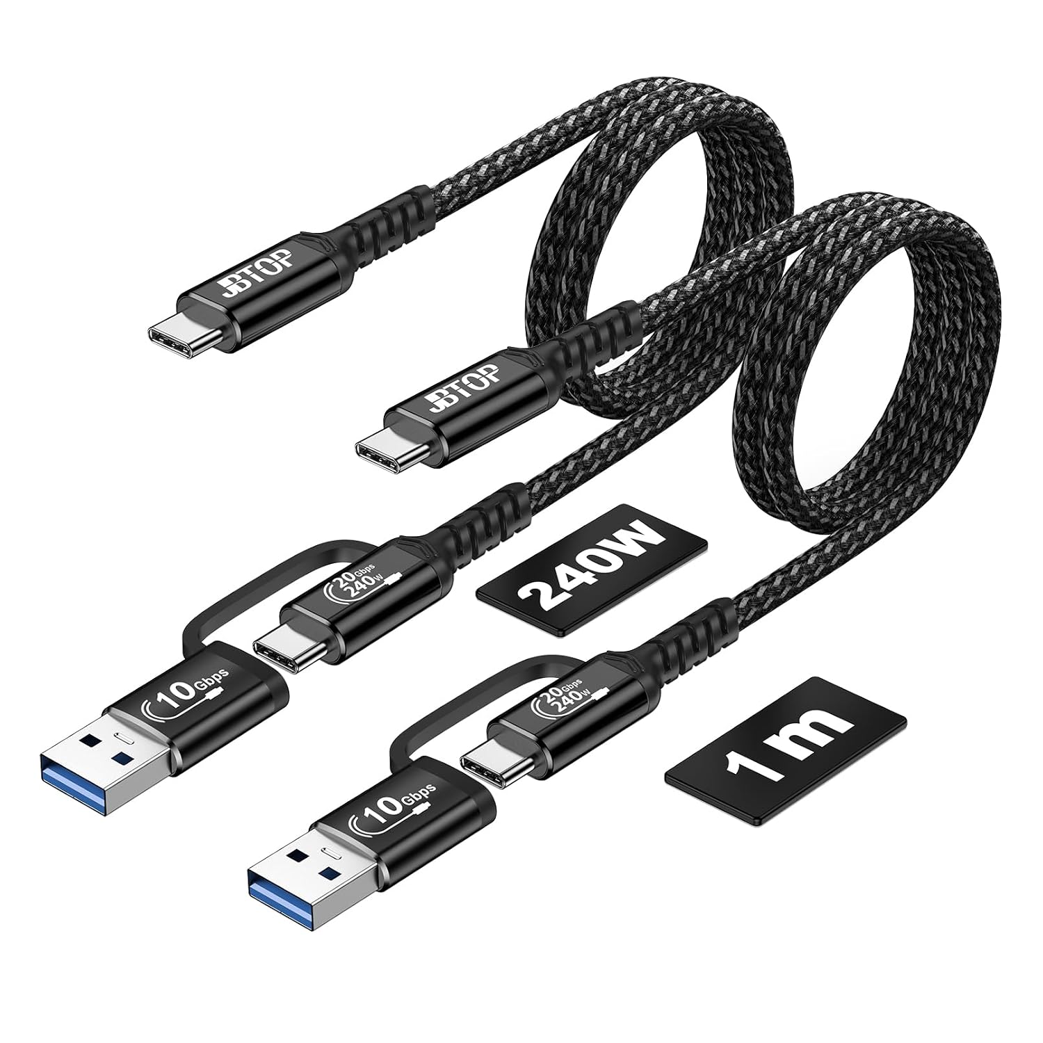 USB A to C Android Auto Cable 3.3ft[2Pack],USB C PD Fast Charging