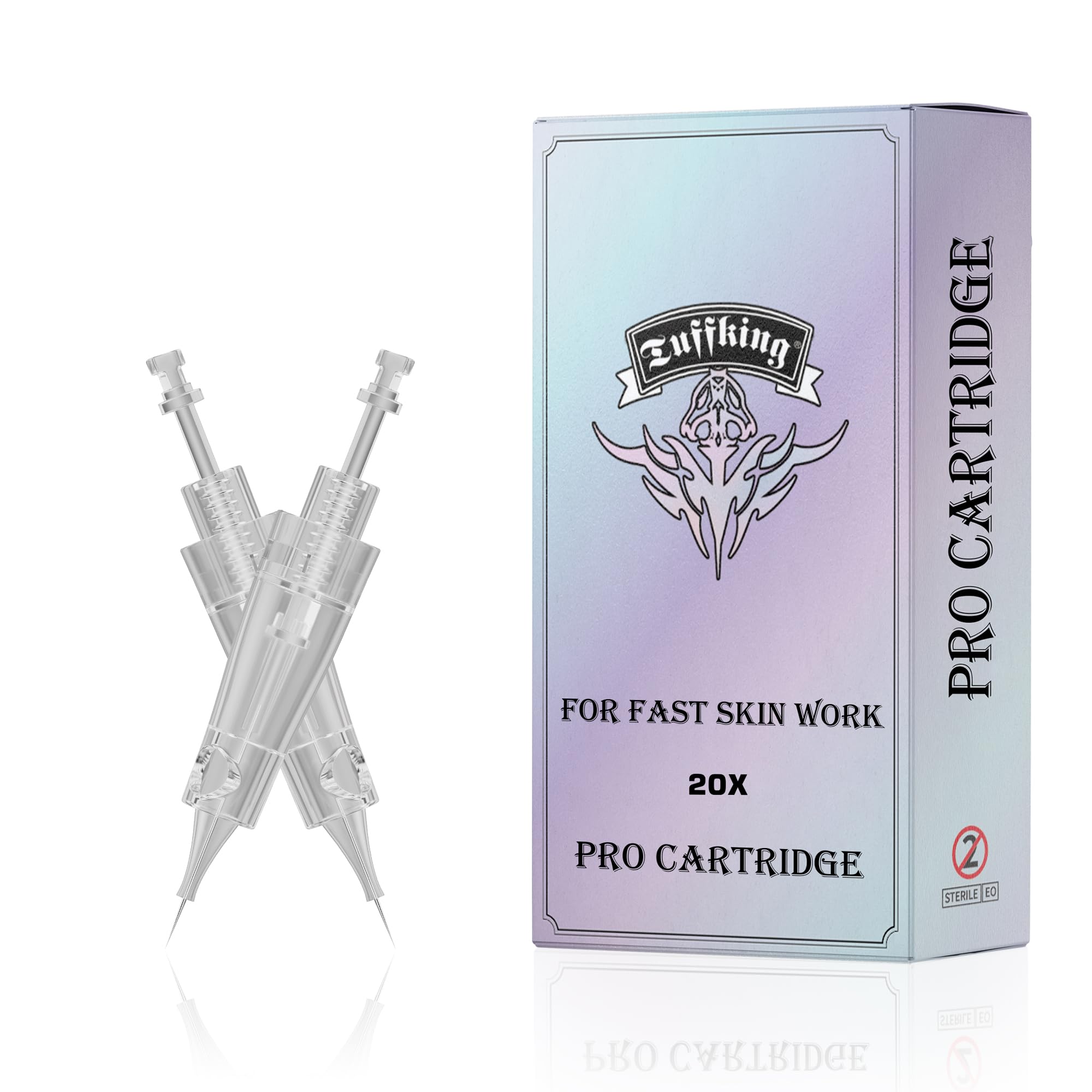 20PCS 1RL Tattoo Cartridge Needles, Disposable 1RL/1P Microneedling Cartridges Needle for Eyebrow Eyeliner Lip, 1 Round Liner 0.3MM Needle for Makeup, Microblading, Tattoo Machine (1 RL)