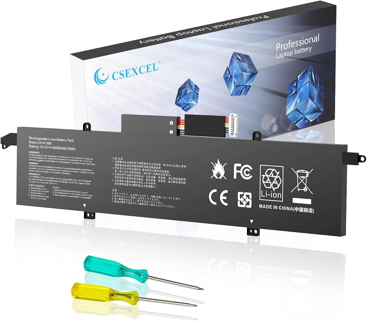 C41N1908 41CP4/59/134 - Batería de Repuesto para portátil ASUS ROG Zephyrus G14 GA401II GA401IU GA401IV GA401 GA401I GA401QM GA401QH GA401Q C41PQ05 Series