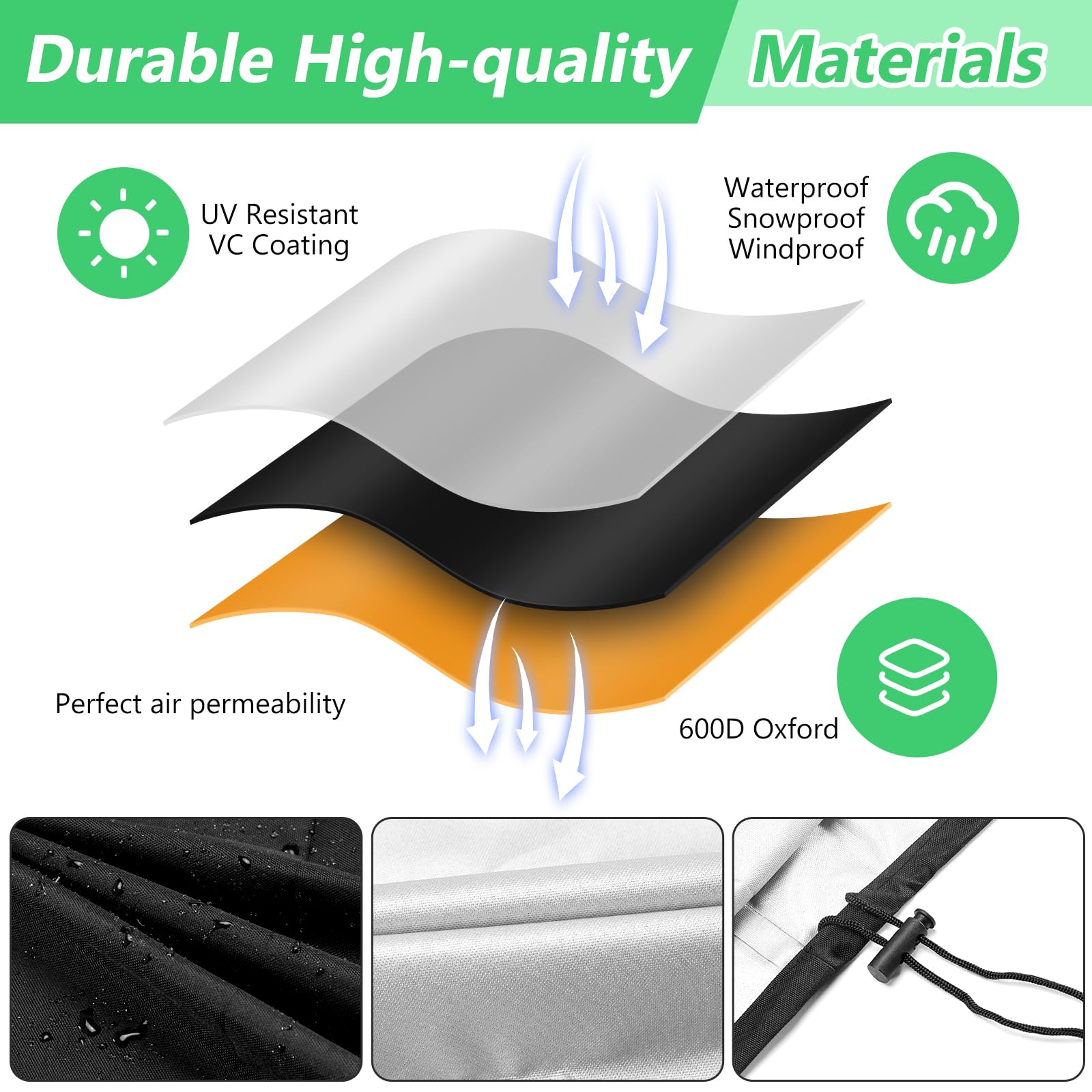 Housse De Protection Pour Fût De 190 Litres – Tissu Oxford, Résiste à La Pluie Et Aux UV