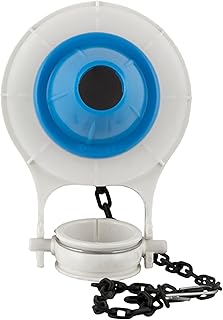 PlumbCraft 2-in. White and Blue Flapper Tank Ball for Brass or Plastic Flush Valve 7542500T, Toilet Flapper Replacement Kit for Toilet Tank Repair, Universal Toilet Flapper and Toilet Flusher Seal