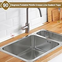 Vista 4 de Cinta de calafateo impermeable autoadhesiva, 3 rollos de cinta de sellado para inodoro, cinta selladora de calafateo para tina para cocina, baño