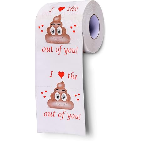 I Love the Poop Out of You Funny Novelty Toilet Paper for Birthday or Anniversary Gag Gifts for Him or Her