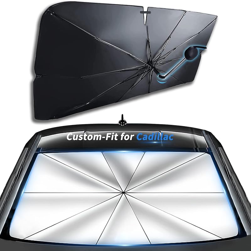 Protetor Solar para Para-brisa Cadillac CT5 Sawuaa com Haste Flexível e Rotação de 360°