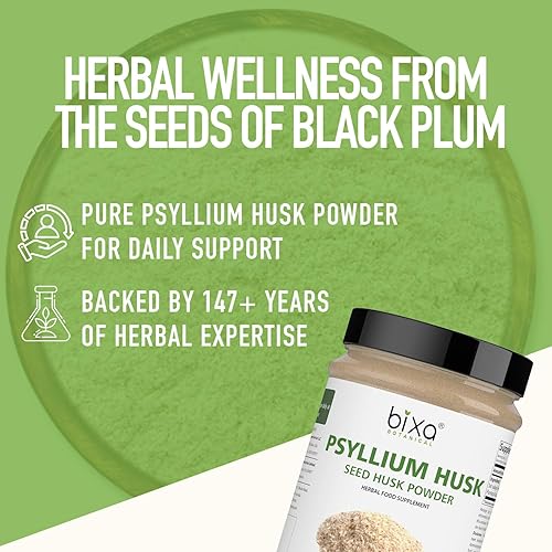 Miniatura 10 de Psyllium Husk en polvo (Plantago Ovata) Daily Laxante Fibre  Suplemento dietético, mantiene Gut naturales (intestinal) Motility & Elimina Residuos