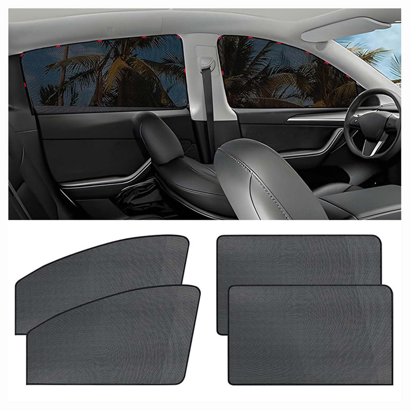 LKILFUWX 4 Pack Magnetic Car Window Sun Shades for Seat Cupra Formentor VZ5 2020-2023, Breathable Mesh Car Side Window Sun Blinds, UV Heat and Glare Protection
