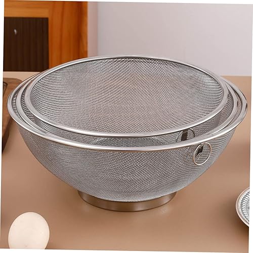 Miniatura 9 de Cesta de arroz de acero inoxidable Colador de malla metálica Colador limpiador de arroz Colador de cocina Cesta de lavado de verduras Colador de
