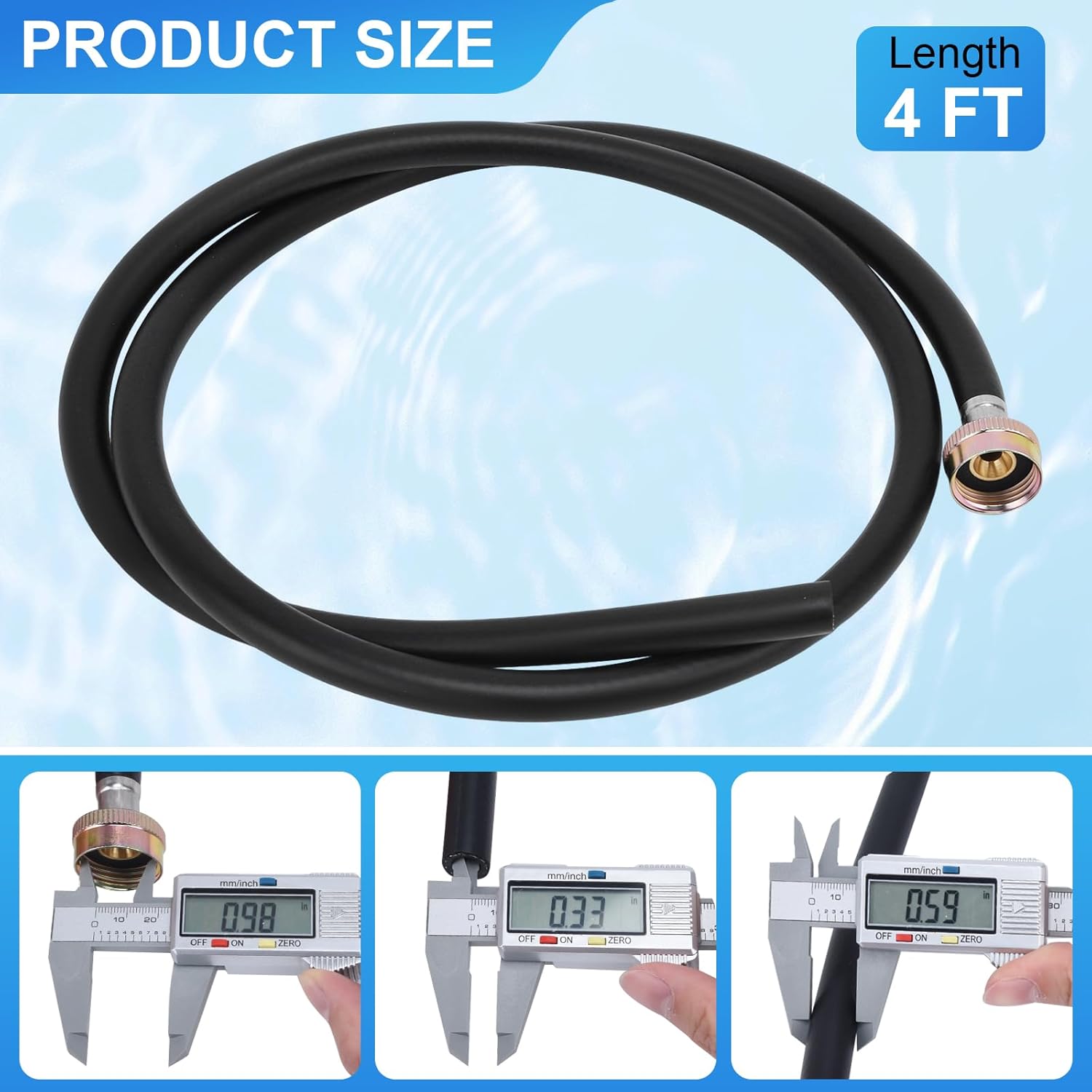 Dehumidifier Hose, Dehumidifier Hose for Drainage, Dehumidifier Hose Extension 5ft Dehumidifier Drain Hose for Drainage 3/4", Suitable for Most Dehumidifier Drainage Interfaces(Black)