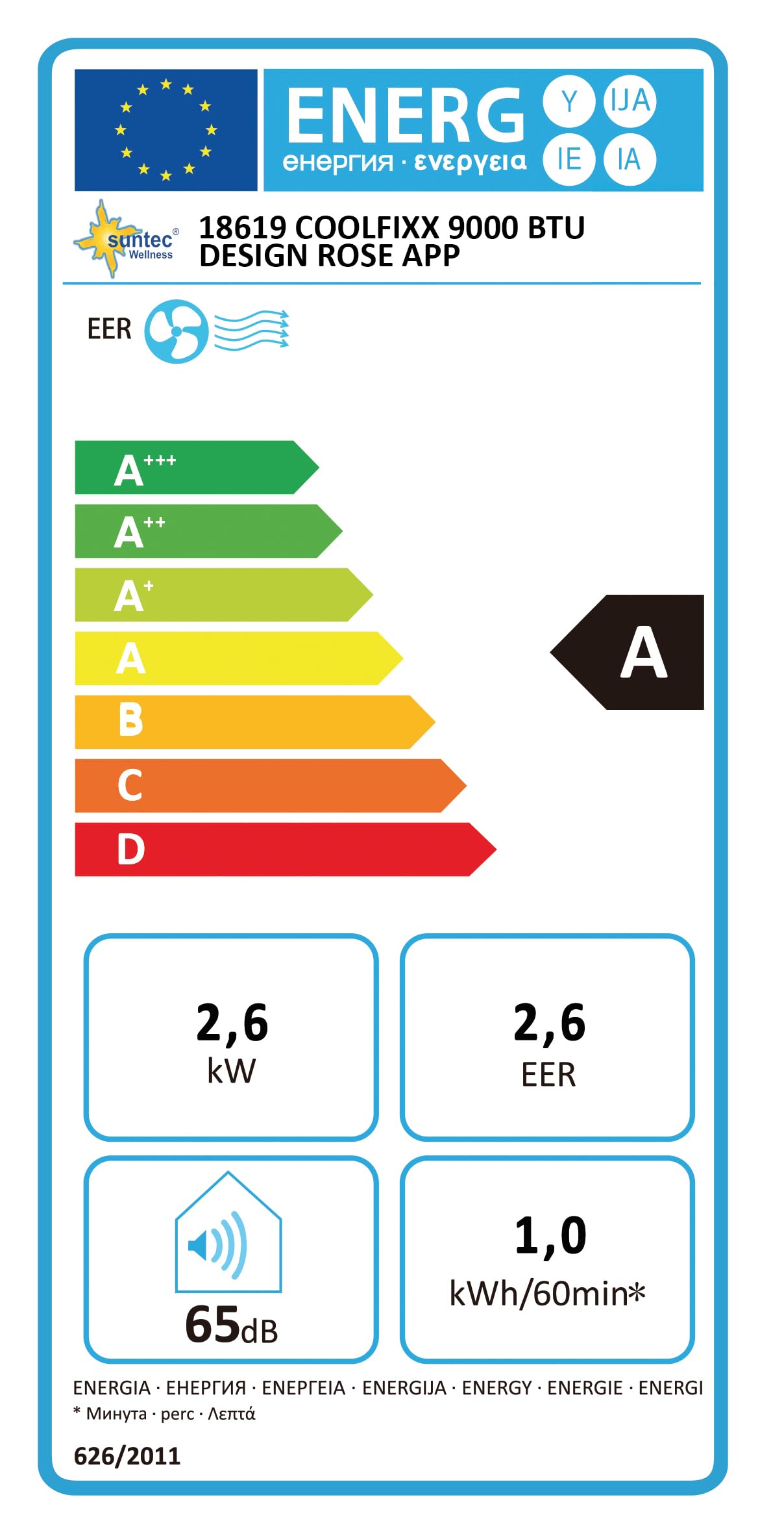 SUNTEC Mobiles Klimagerät Coolfixx 9000 BTU Design rosé App – Klimaanlage mobil und leise mit Smart App Steuerung – Entfeuchter für Räume bis 34 qm – Mobile Kühlung für zuhause – 9.000 BTU