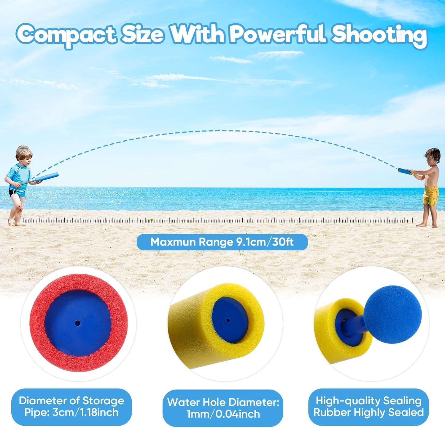 20 Pezzi Pistola ad Acqua Schiuma per Bambini, Pistole ad Acqua, Fucile ad Acqua, Pistola Acqua Bambini per Piscina, Giardino, Spiaggia,Esterno Giochi,Festa,Estivi Giochi d'acqua per Bambini