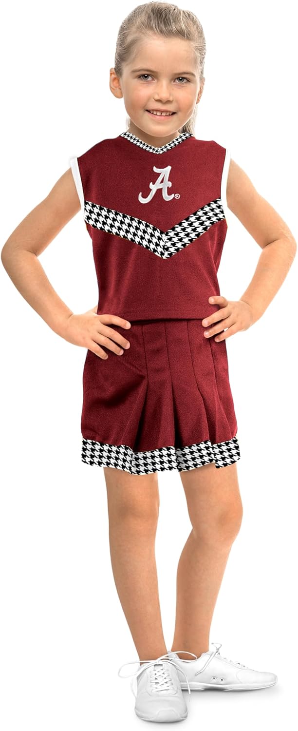 Little King NCAA Toddler/Youth Girls Team 2 Piece Cheer Dress-Sizes 2T 3T 4T 6