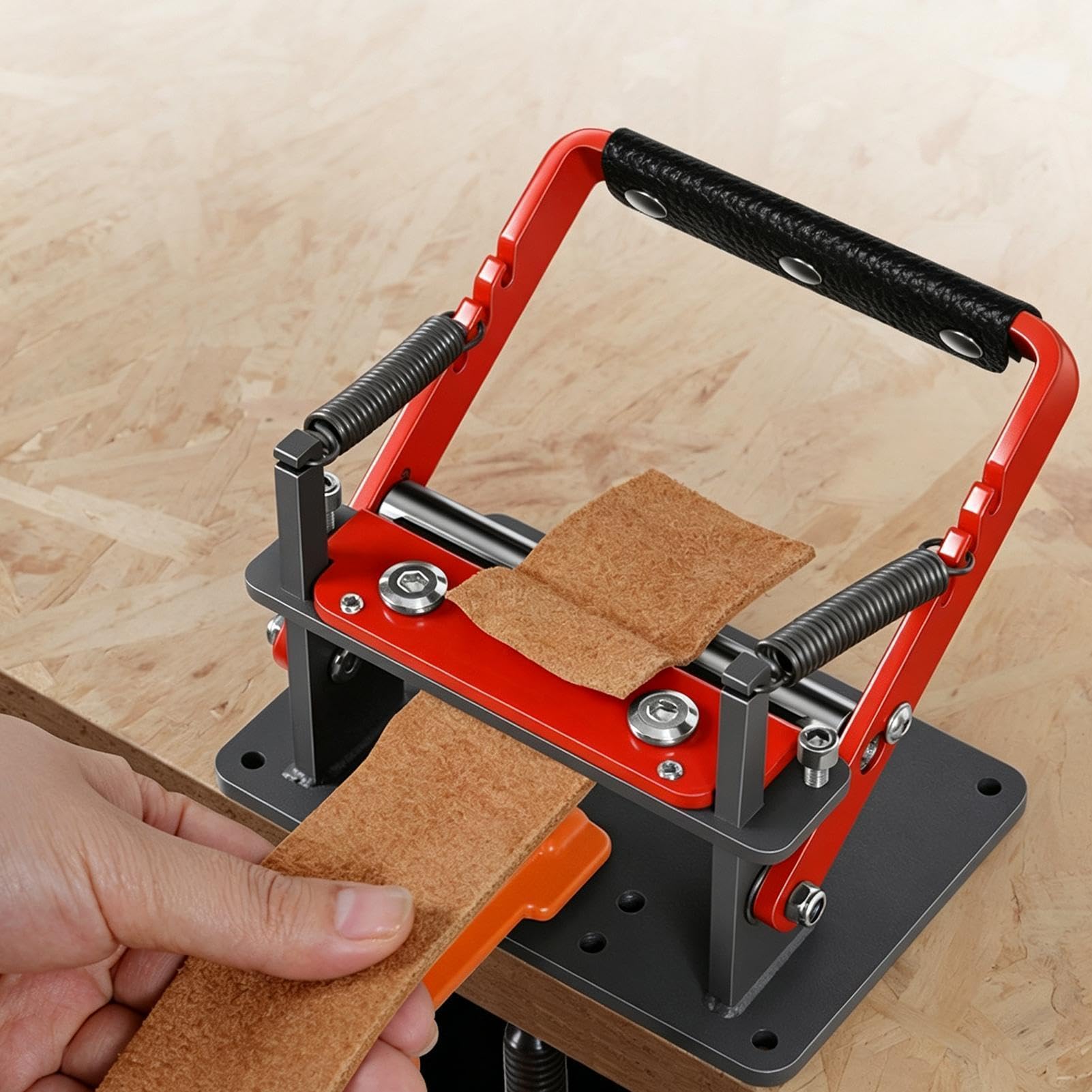 Cuero Skiver Divisor Rebajadora de Cuero Manual con Grosor Ajustable