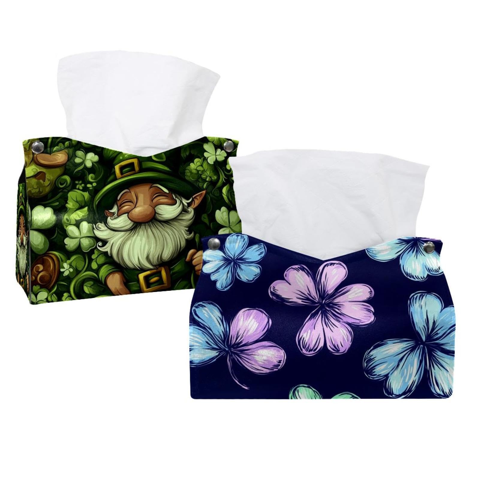 Boîte à mouchoirs en forme de trèfle pour ranger vos lingettes sur table et bureau