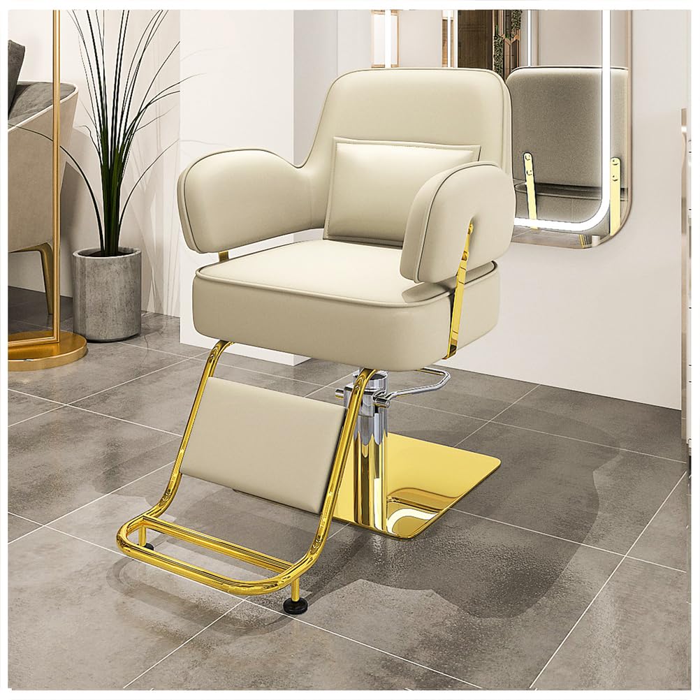 OZBMA Hydraulic Salon Chair 360° Rotating Hair Stylist for Barbers & Cosmetologists, Spa Tattoo Artists, Adjustable Pump Comfortable Seating