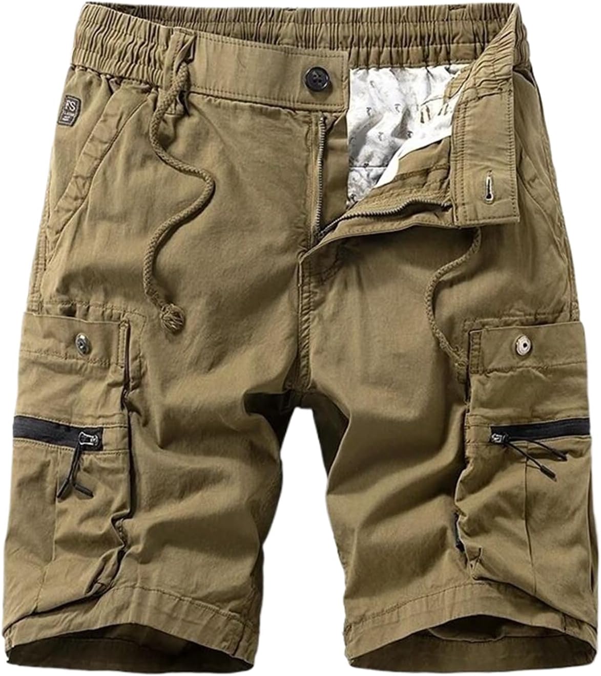 Summer Men Multi Pocket Cargo Shorts Mens Casual Cotton Jogger Pants Beach Shorts