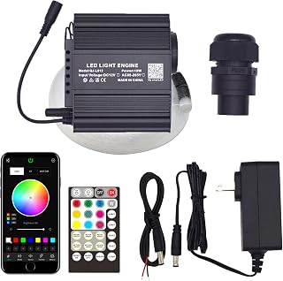 Starlight Headliner Fiber Optic Light with Meteor and Twinkle Effect - Home Indoor Star Projector Car Ceiling Lights, Music Sync 12W RGBW APP/Remote Control - 400 Stars and 240 Strands Shooting Star