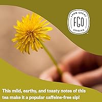 Vista 6 de FGO Organic Dandelion Root, Cut and Sifted Loose Tea, 4 Ounce Resealable Bag, Packaging May Vary (Pack of 1)