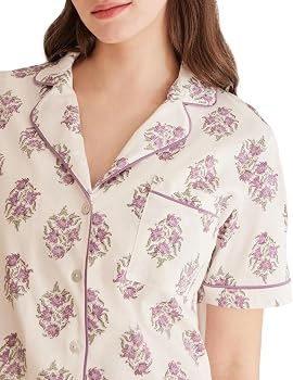 Pijama Women'secret Capri Mix And Match Weekend Scape Para Mujer - Manga Corta Y Pantalón Capri, Tejido Viscosa Con Estampado Ikat