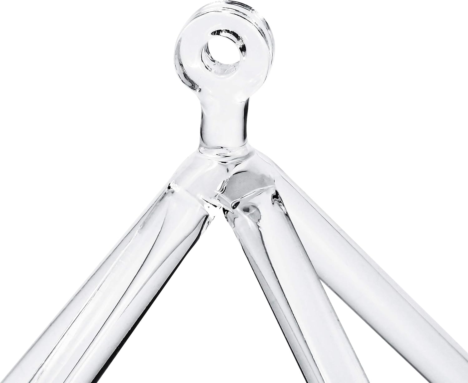 Clear Quartz Crystal Singing Pyramid 4 inch With Crystal Singing Bowl Striker