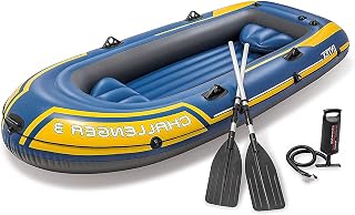 Inflatable Boat with Oars, Inflatable Fishing Boats for Adults 2/3/4 Person, Inflatable Boat for Pool with Oars