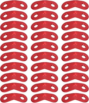 30pcs 2 Hole Rope Buckles Guyline Parachute Cord Tensioners Adjuster for Outdoor Camping Awning Tent Rope Tensioner Cord Adjuster Stable Fixation Camping Accessory