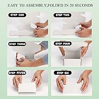 Vista 6 de Cajas de envío pequeñas de 9 x 6 x 2 pulgadas (paquete de 25) – Cajas de cartón corrugado blancas resistentes para pequeñas empresas, comercio