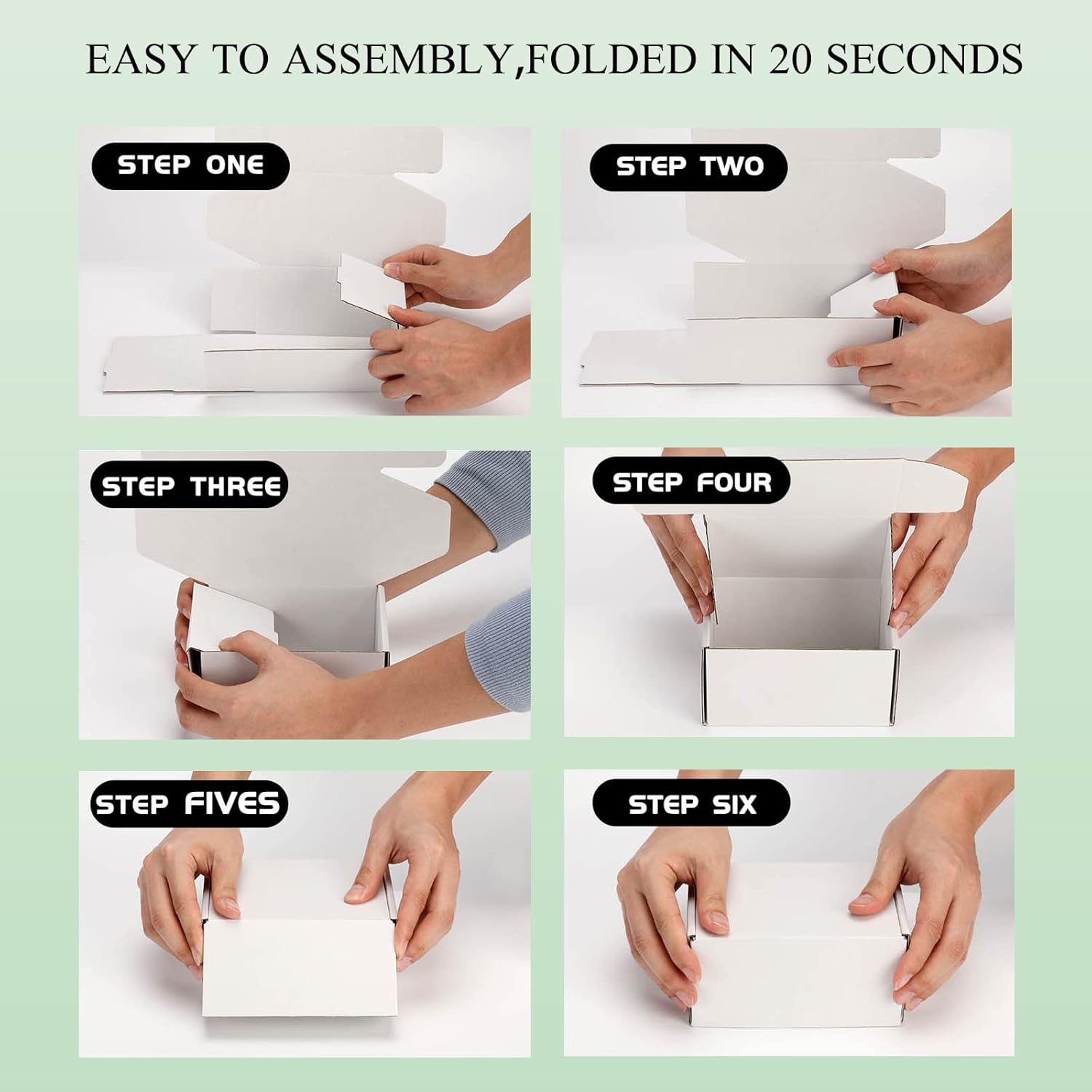 8x6x3 and 9x6x4 White Shipping Boxes Set of 50 Small Corrugated Cardboard Mailer Boxes for Small Busines,Mailing Boxes for Packaging,Moving,Wrapping Gift