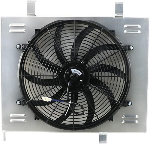 Miniatura 4 de Cubierta de radiador de aluminio de alto rendimiento + ventilador de 16 pulgadas para Dodge Dakota Pickup 2005-2010 3.7L V6 4.7L V8 y Mitsubishi