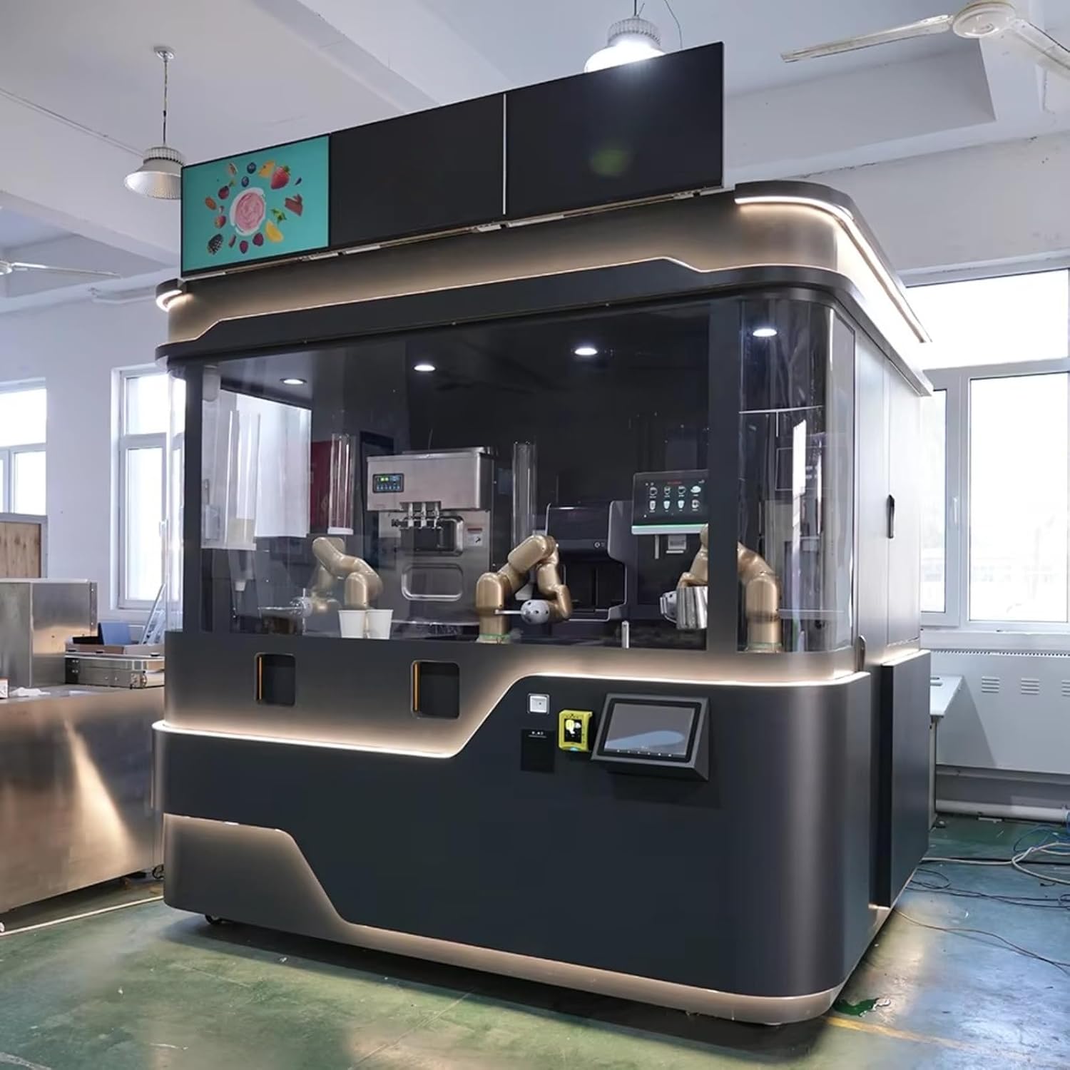 Commercial Coffee Robot Machine – Smart Touchscreen Coffee Vending System for Offices, Hotels, and High-Traffic Venues, 24/7 Operation