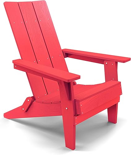 YEFU Silla Adirondack plegable moderna de plástico, 1s ampliaralmacenar actualización desbloqueada, resistente a la intemperie, sillas de madera de
