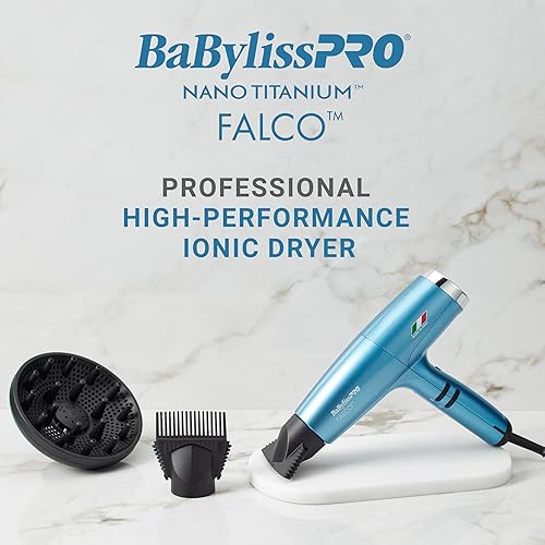Miniatura 10 de BaBylissPRO Nano Titanium Professional Italian High-Speed Falco Hair Dryer - 2000 watts and Ionic