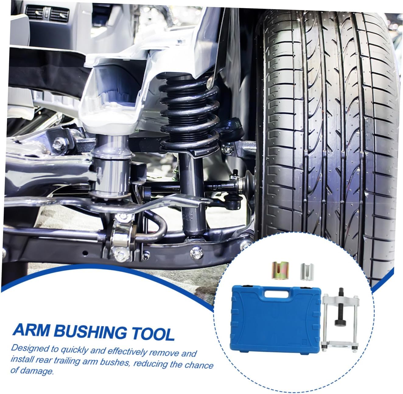 Rear Suspension Arm Remover and Installation Tool Set for 1998 Compact Car Rear Trailing Arm Bushing Repair Automotive Maintenance Tool