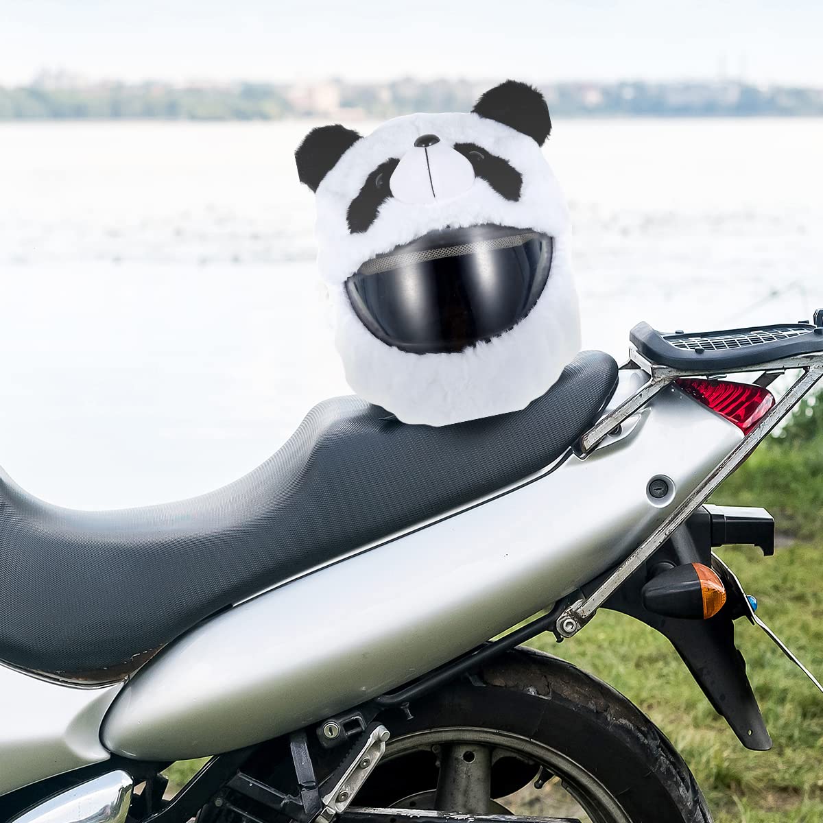 Housse De Casque Moto Peluche Housse Casque Moto Amusante Couvre-Casque de Moto Protection Contre Poussière Chocs Bosses Rayures Accessoires pour Casques de Moto