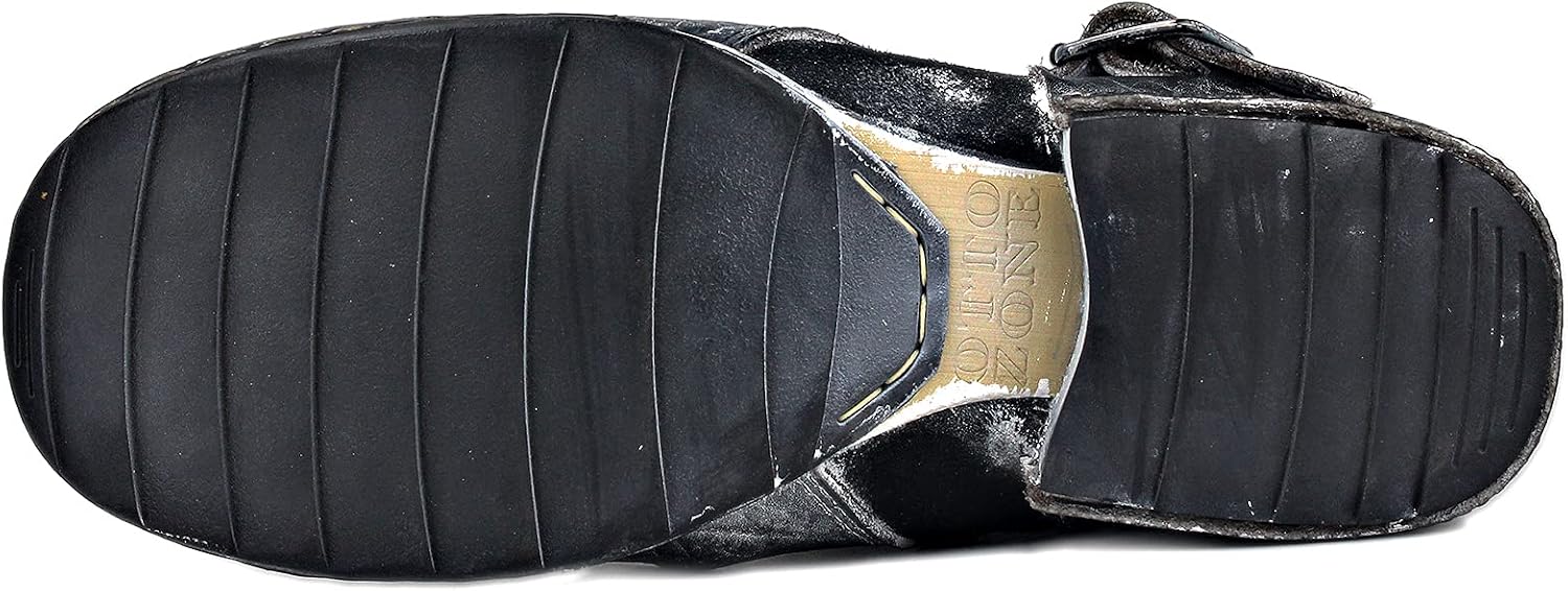 OSSTONE Moto Boots for Men Fashion Zipper-up Leather Chukka Boots Casual Shoes OS-5008-1-AI-US-R