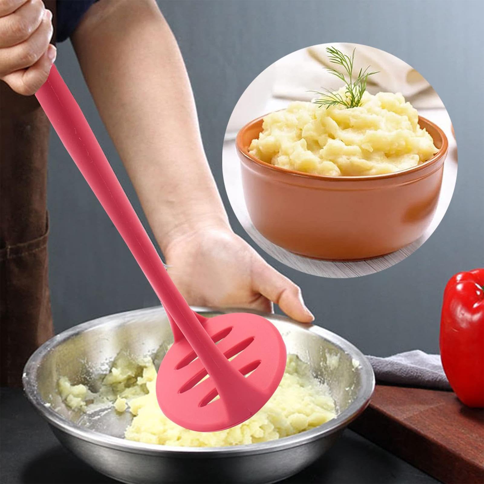 Kartoffelmasher, Küchenmasher Food Smasher Tool Küche Silicone Masher | Küchenmasher -Werkzeug für Kartoffel, Avocado, Bohne, Guacamole, und