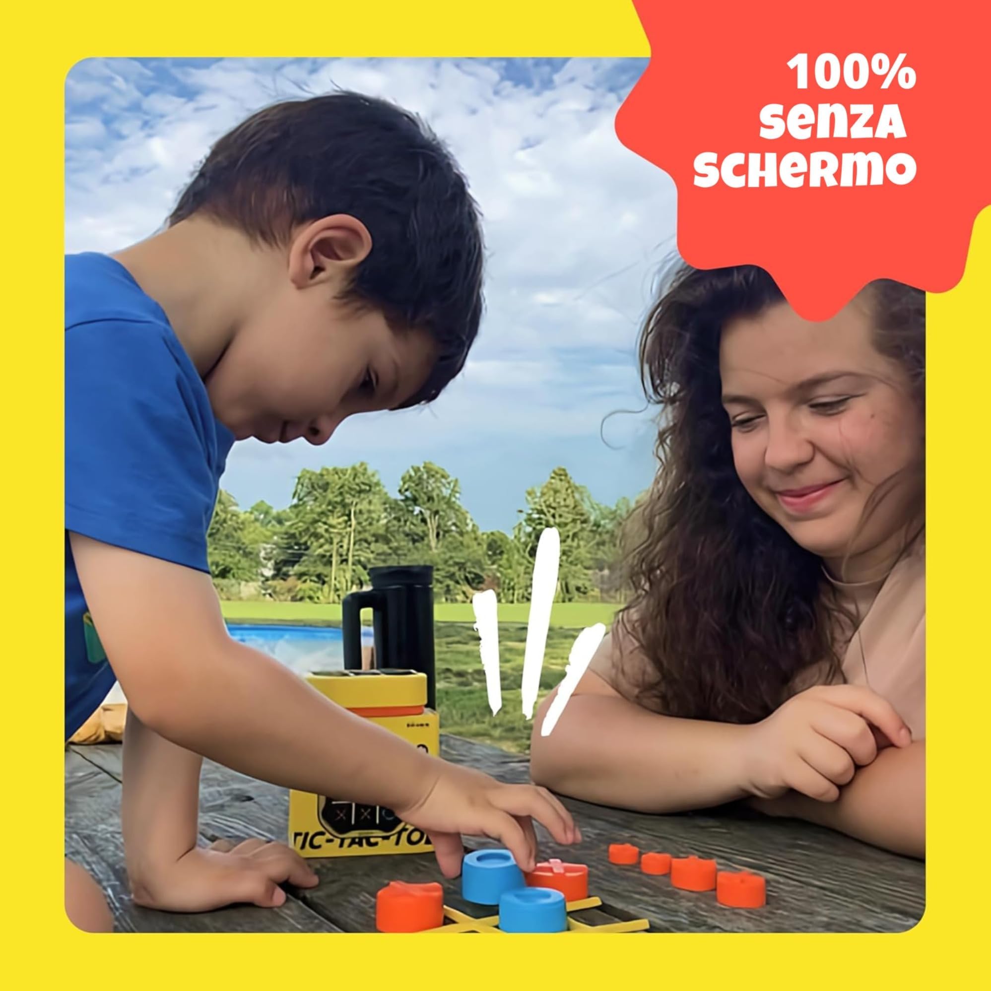 Giiker Tic Tac Toe Bolt Game, originale console di gioco portatile 3 in 1, giochi da viaggio portatili per viaggi in auto, giochi da tavolo per bambini e adulti