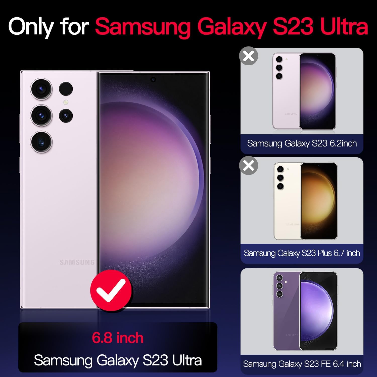 Casetego for Galaxy S23 Ultra Case,Compatible with MagSafe,[Military Grade Drop Test] Full Body Protection Slim Shockproof Rugged Marble Women Case for Samsung Galaxy S23 Ultra 6.8 inch,Cobalt Violet - Image 2