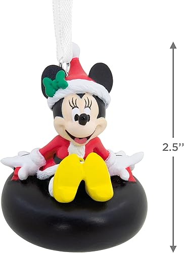 Miniatura 4 de Hallmark Disney Minnie Mouse on Snow Tube Adorno de Navidad