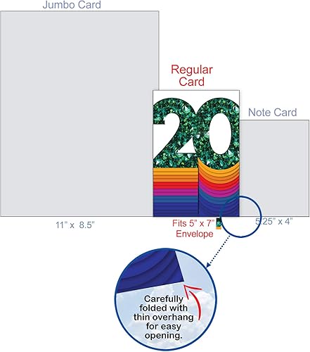 Miniatura 9 de The Best Card Company Bold Milestones  Tarjeta de aniversario con sobre (cabeza de letra, 8.5 x 11 pulgadas)  Número de aspecto de diamante J6110KMAG