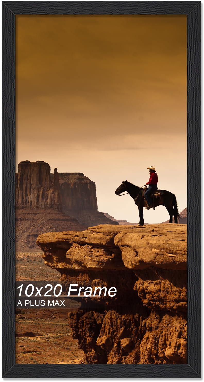A PLUS MAX 10x20 Picture Frame Black Light Weight Wall Mount — image 1